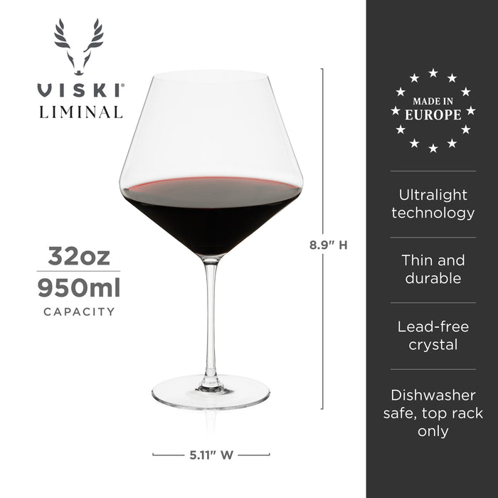 Reserve Liminal Burgundy Wine Glasses, Set of 2