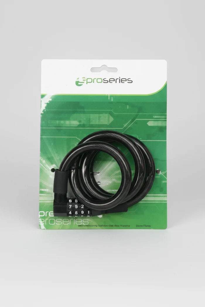 Resettable Combination Cable Lock 4 Digit 12mm x 900mm - Black