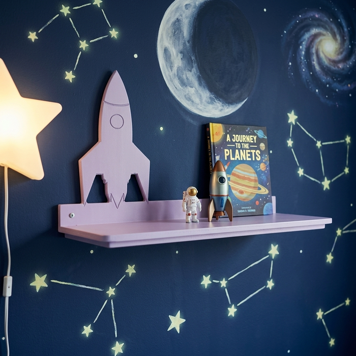 Rocket Wall Shelf - Space Theme