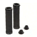 Rubber Bike Handle Grips, Double Lock Screw Tight | Black