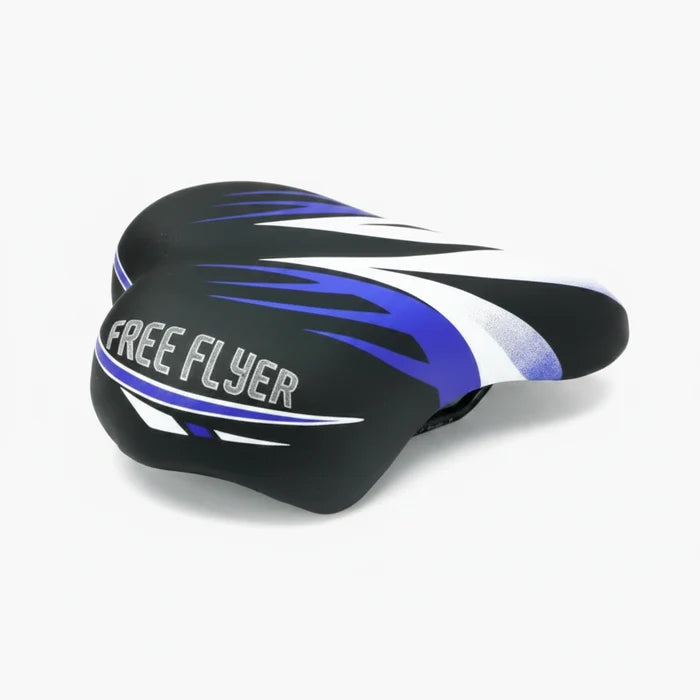 Saddle Junior 180mm x 145mm With Clamp - Black/Blue