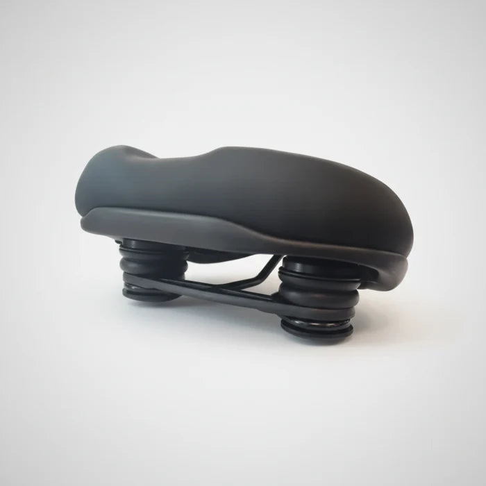 Saddle Vinyl Black 261x218mm With Integrated Handle for Lifting Bike