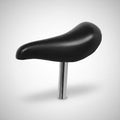 Saddle With 22.2mm Seat Chrome Post Fits 12" Bikes - Black