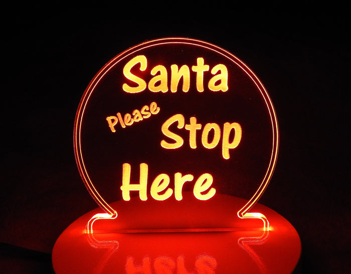 “Santa Stop Here” LED Night Light