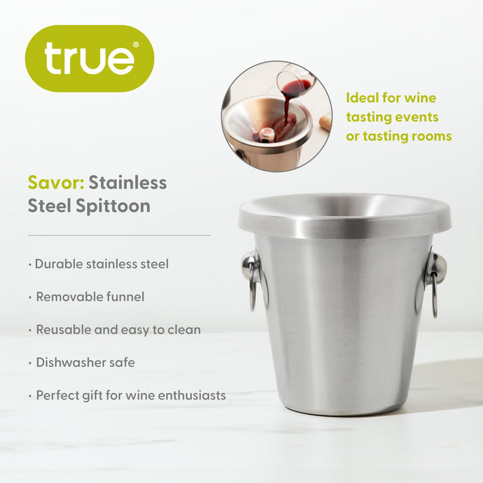 Savor Stainless Steel Wine Tasting Spitoon, Bulk