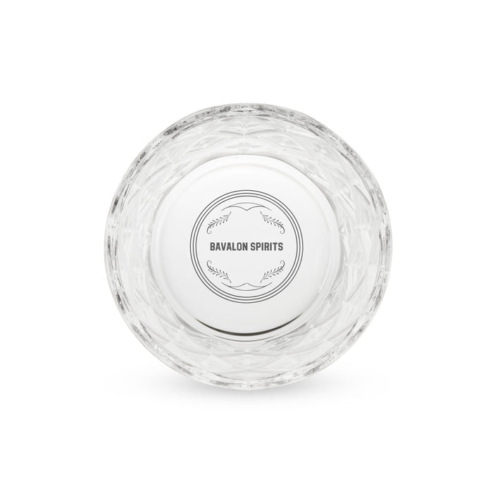 Scotch 11 oz  Diamond Cut Tumbler Glasses, Set of 4