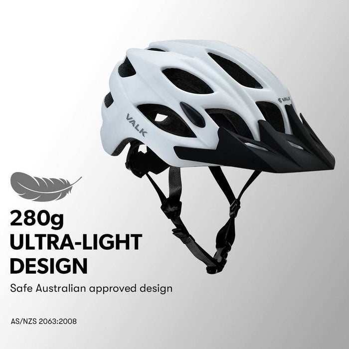 Small Lightweight MTB Helmet 54-56cm | White