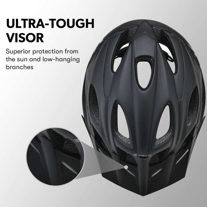 Small Mountain Bike Adjustable Helmet 54-56cm | Black