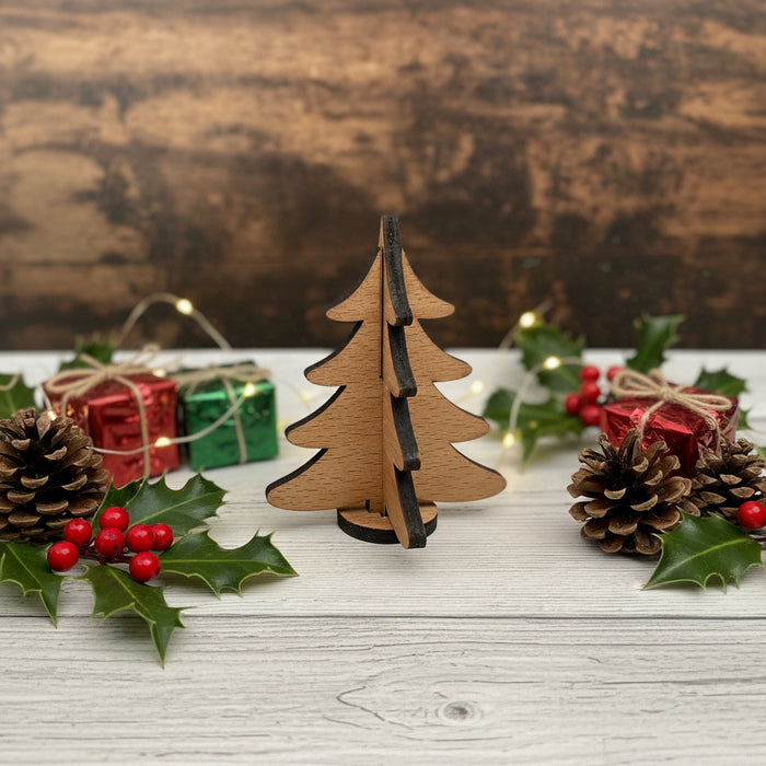 Small Wooden Christmas Tree Decoration
