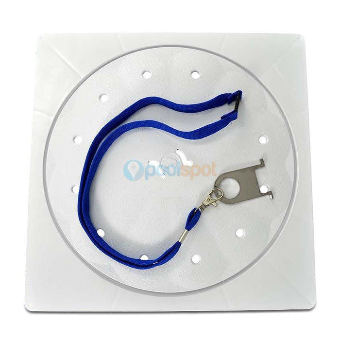 Square Deck Lid and Dress Ring w/ Skimmer Key for Poolrite / Zodiac Skimmer