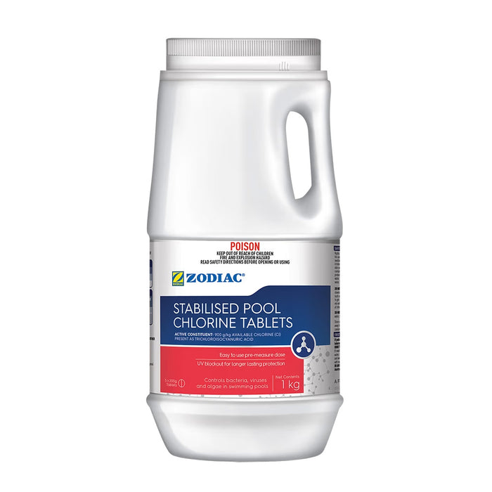 Stabilised Pool Chlorine Tablets, Zodiac