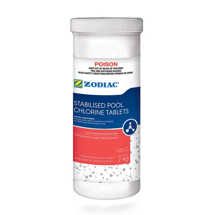 Stabilised Pool Chlorine Tablets, Zodiac