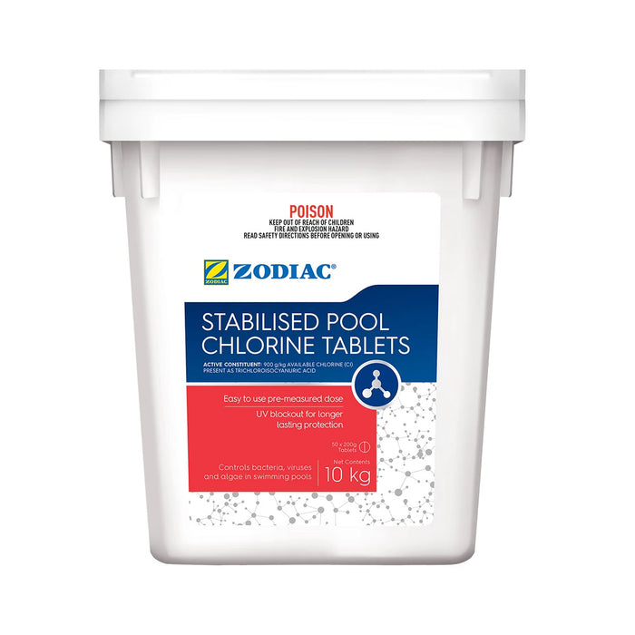 Stabilised Pool Chlorine Tablets, Zodiac