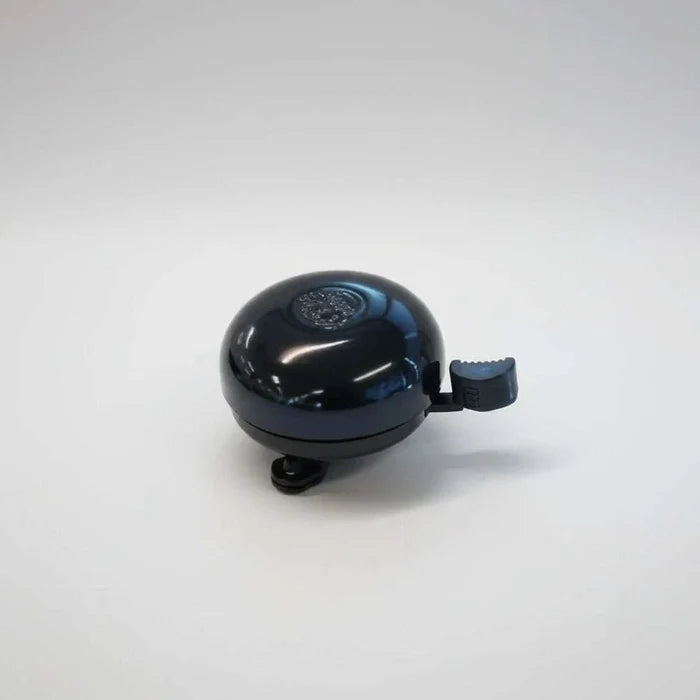 Steel black top crown design bell mounted on a 25.4mm handlebar