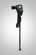 Black steel kickstand for 27" rear axle mount with heavy-duty forged steel construction