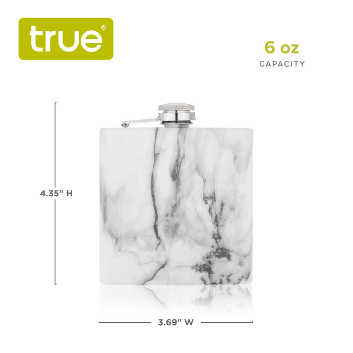 Trueflask 6 oz Stainless Steel Flask in Marble