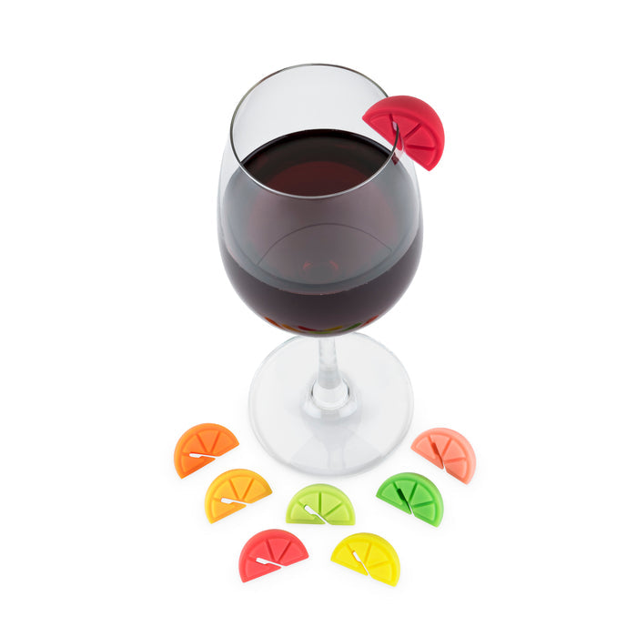 TrueZoo Citrus Charms Silicone Drink Marker, Set of 8