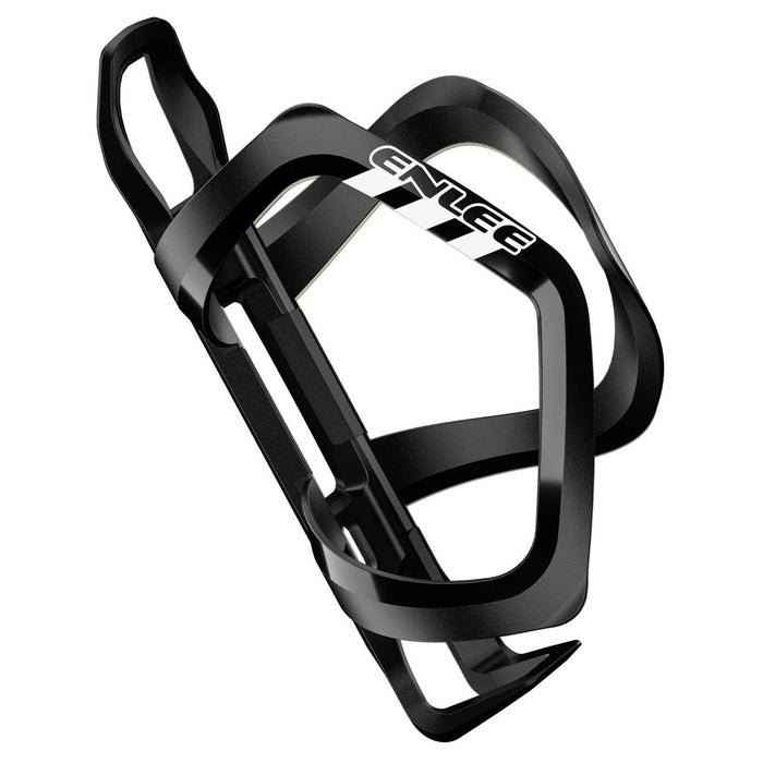 Black ultra lightweight bicycle water bottle cage made from polycarbonate and glass fibre, weighing 39g