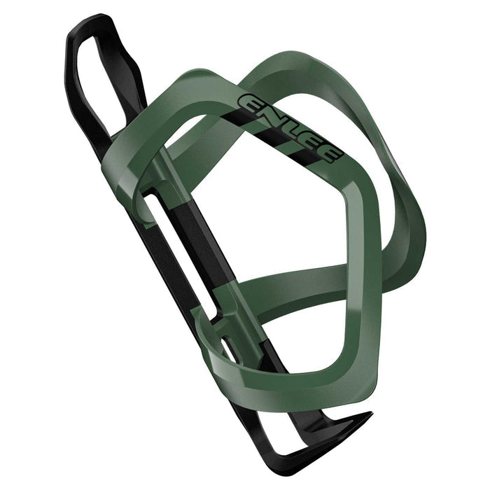 Green ultra lightweight polycarbonate bike water bottle cage for road and mountain bikes