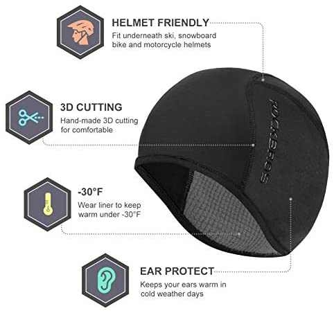 Unisex Thermal Cycling Skull Cap | Black