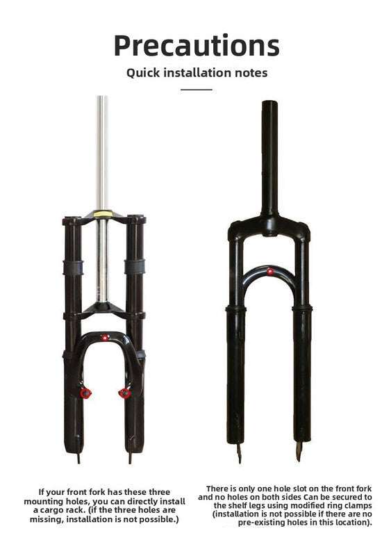 Universal Aluminium Bicycle Front Rack | Fork Mount Cargo Carrier