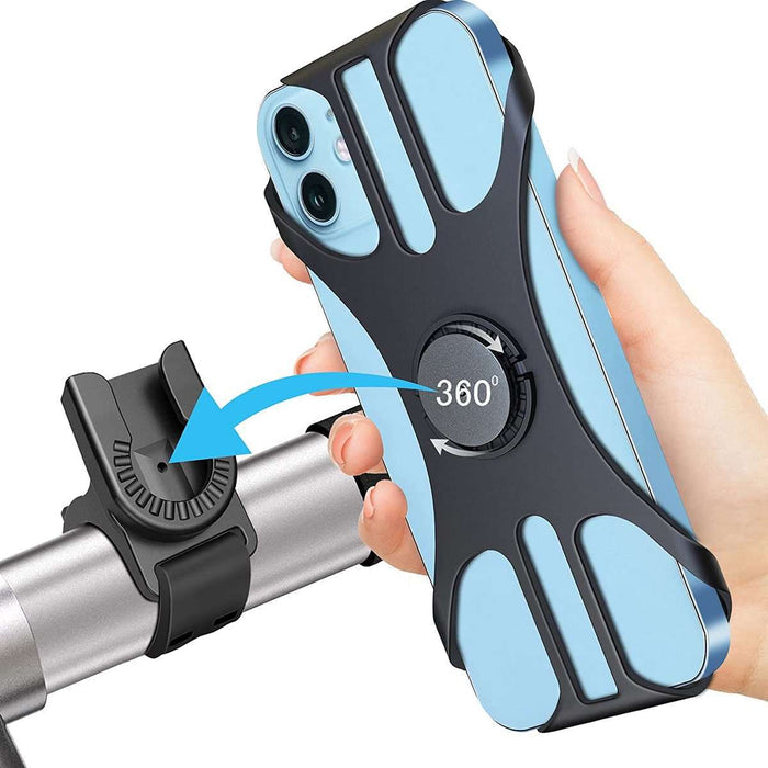 Universal bicycle phone mount, removable, 360-degree adjustable, for smartphones from 4.5 to 0 inches