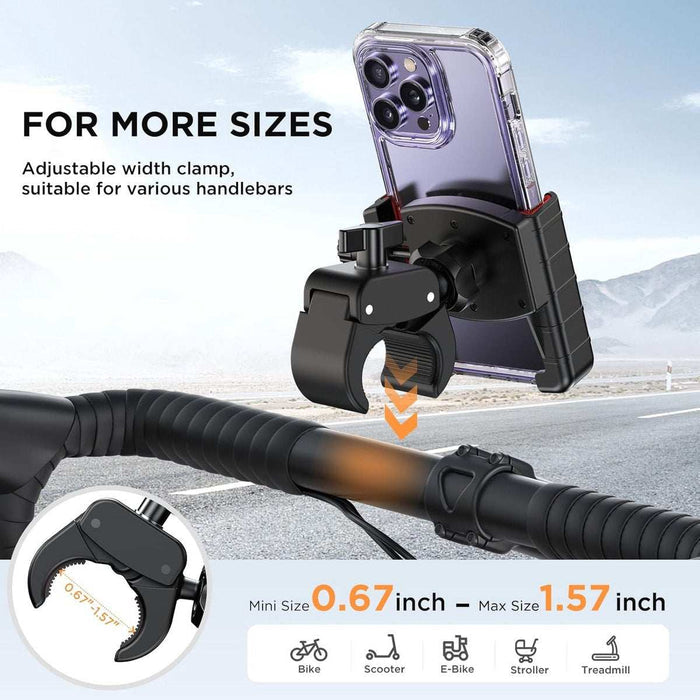 Universal Handlebar Phone Mount | Black & Red