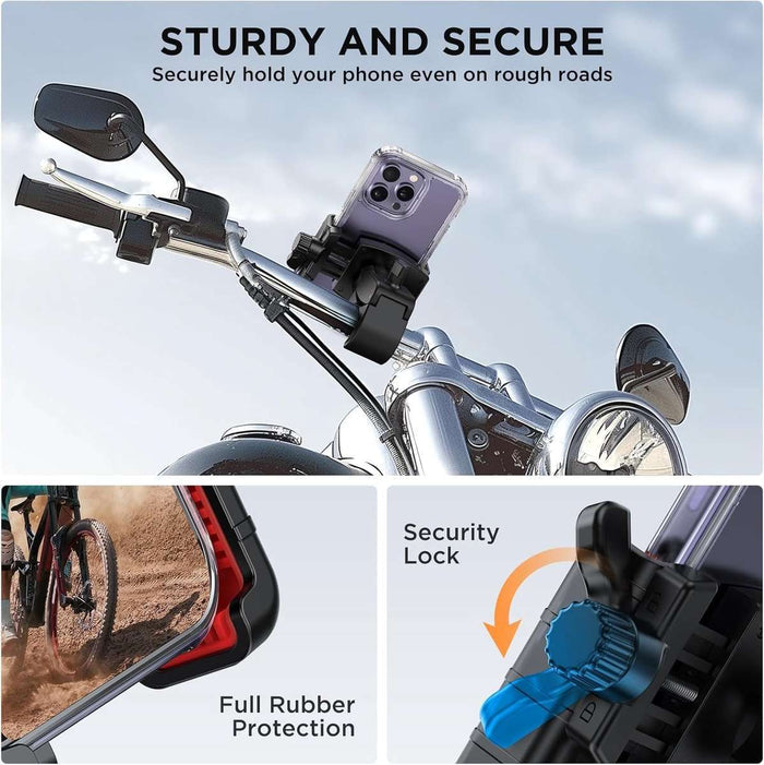 Universal Handlebar Phone Mount | Black & Red