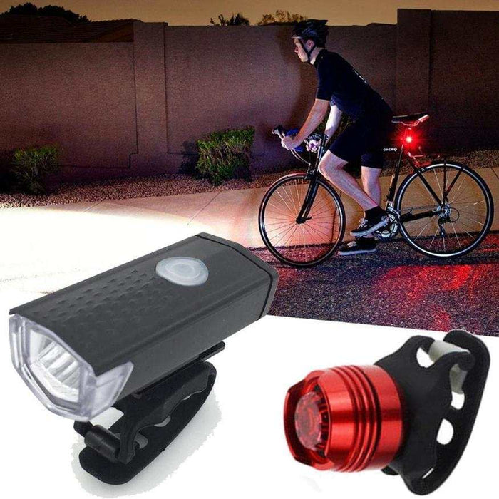 Usb Rechargeable Bike Light Set Waterproof