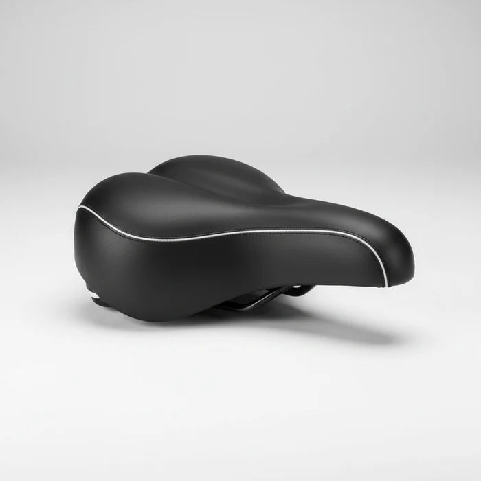 Velo Ladies Saddle Dual Density Base Gel Plush 250 x 200mm - Black