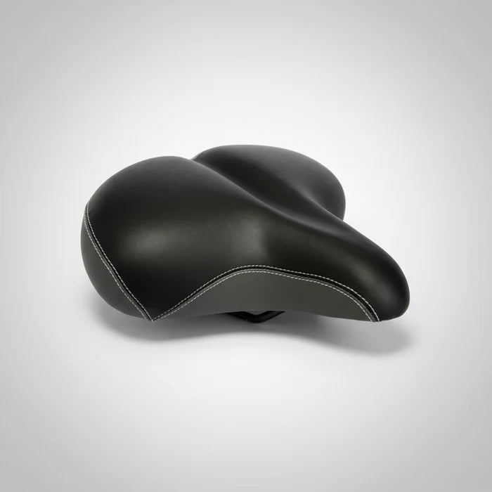 Velo Saddle Ultimate Comfort Plush Foam Webspring Base 28cm X 28cm - Black
