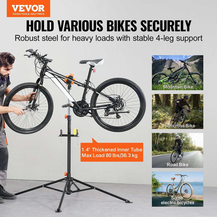 VEVOR 80 lbs Adjustable Height Bike Repair Stand for Home