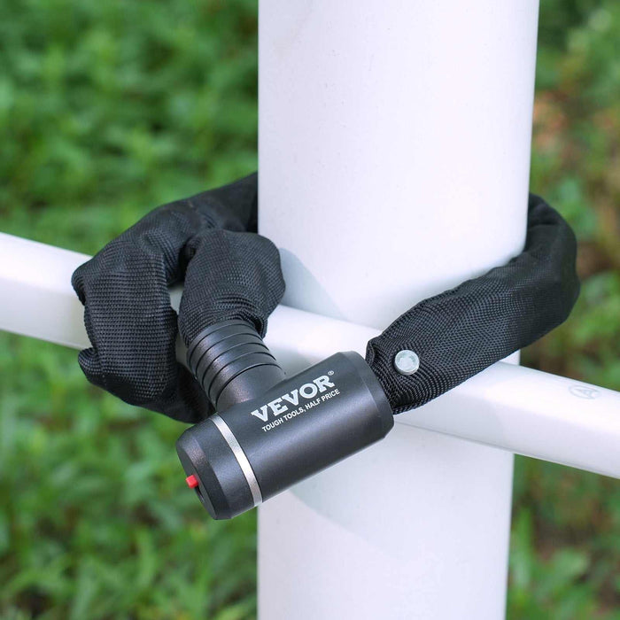VEVOR Anti-Theft 2.79 Ft Heavy Duty Bike Chain Lock - 8mm - Black