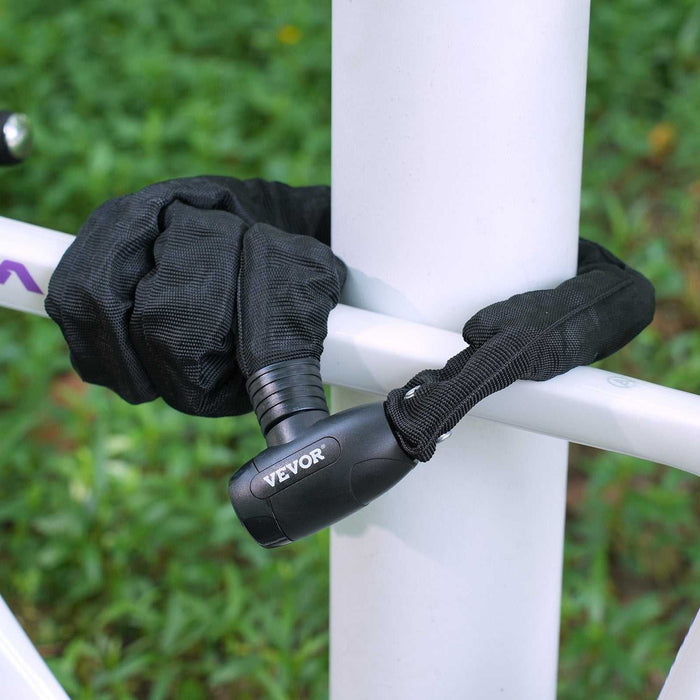 VEVOR Anti-Theft 3.94 Ft Heavy Duty Bike Chain Lock - 8mm - Black