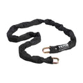 Black VEVOR heavy-duty forged steel bike chain lock with protective sleeve, 5.91 ft length