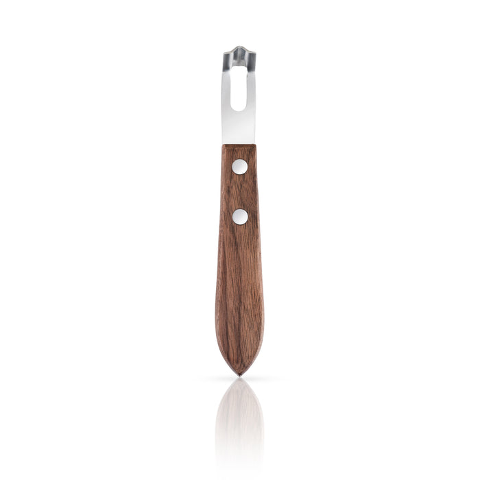 Viski Professional Channel Knife with Walnut Wood Handle