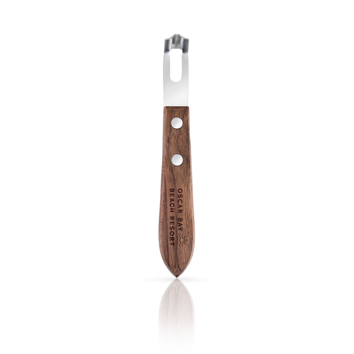 Viski Professional Channel Knife with Walnut Wood Handle
