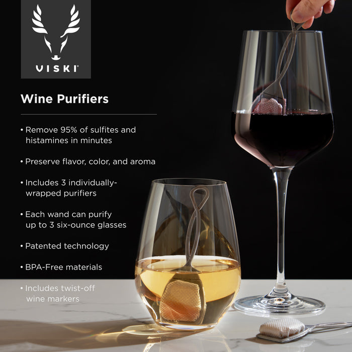 Viski Wine Purifiers, Set of 3, CDU 15ct