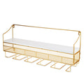 Wall Mounted Wine Rack & Cork Storage in Gold