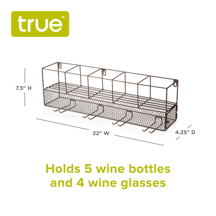Wall Mounted Wine Shelf & Cork Cage