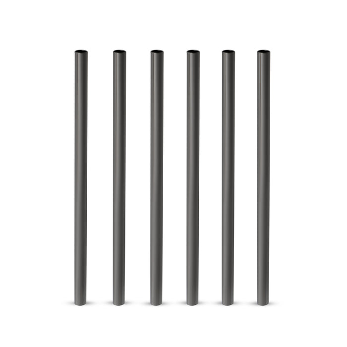 Warren Lowball Straws in Gunmetal, Set of 6