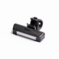 USB rechargeable LED bike light set with front white and rear red lights on black mounts