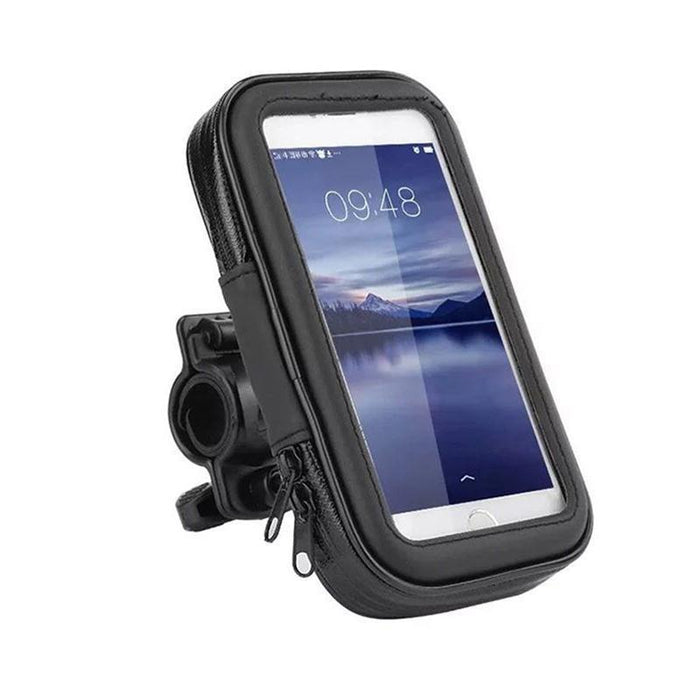 Waterproof bicycle bike motorcycle handlebar mount holder case for mobile phone with soft foam and 360-degree rotation