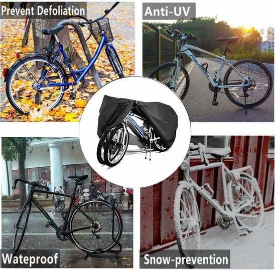 Waterproof Bicycle Cover Suitable For 2 Bicycles With Lock Hole