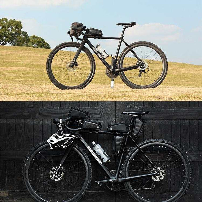Waterproof Bike Handlebar Bag With Phone Holder - Matt Black