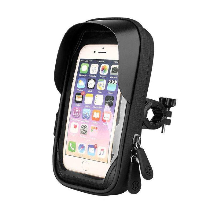 Waterproof Mobile Phone Holder For Bikes And Motorcycles - Black