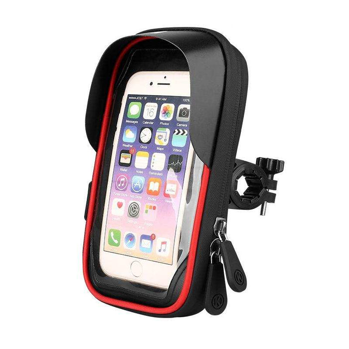 Waterproof Mobile Phone Holder For Bikes And Motorcycles - Red