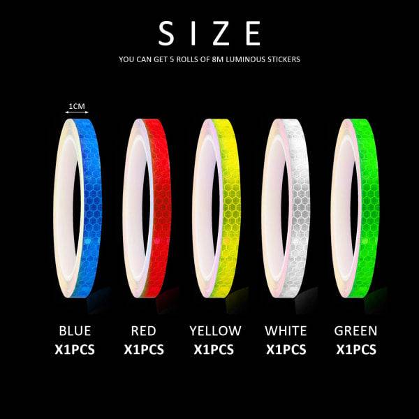 Waterproof Self-Adhesive Safety Reflective Tape 1cmx 8m