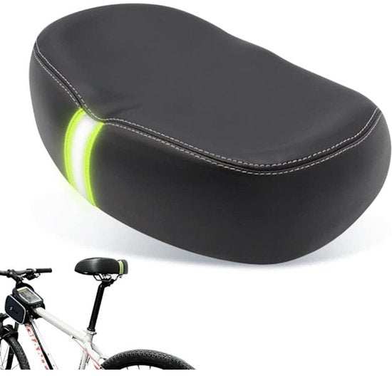 Wide Memory Foam Saddle with Reflective Tape