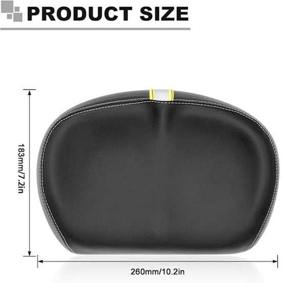 Wide Memory Foam Saddle with Reflective Tape